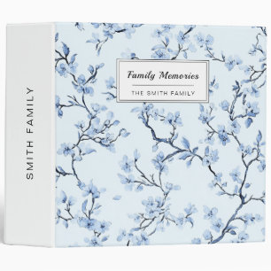 Blue Vintage Floral Toile Pattern (9) Binder