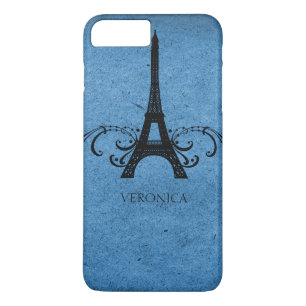 Blue Vintage French Flourish Case-Mate iPhone Case