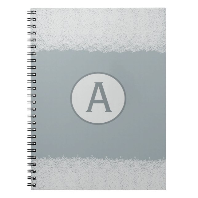Blue Vintage Lace Monogram Notebook (Front)