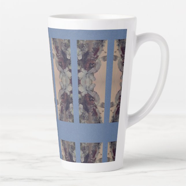 Blue Vintage Latte Mug (Right)