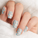 Blue Vintage Santa Claus Face Watercolor Christmas Minx Nail Art<br><div class="desc">Celebrate the holiday season with this charming vintage Santa Claus face nail art design. Featuring a classic blue background with a beautifully detailed watercolor depiction of Santa's jolly face, this festive nail art is perfect for adding a touch of nostalgia and holiday cheer to your look. Ideal for those who...</div>