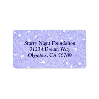 Blue Vintage Stars Etching Custom Address Label