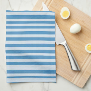 Blue Vintage Stripes Pattern Kitchen Towel