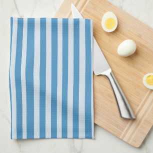 Blue Vintage Stripes Pattern Kitchen Towel