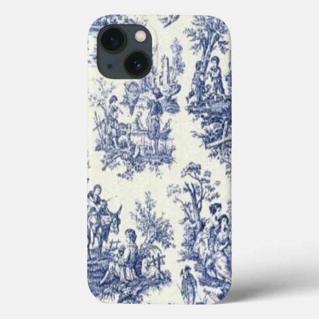 Blue Vintage Toile Case-Mate iPhone Case (Back)