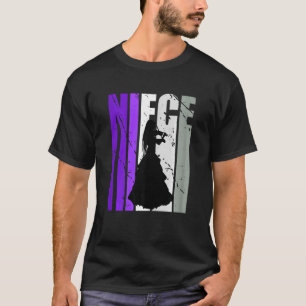 Blue Vintage Violin Niece Of Violinist Teacher T-Shirt