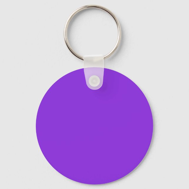 Blue Violet 8A2BE2 Colour - Add a Name Option Keychain (Front)