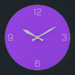 Blue Violet 8A2BE2 Colour - Add a Name Option Large Clock<br><div class="desc">Add a name, initials or some text, or keep the colour alone. Colour coordinates with other items in the store based on the name and the HEX code (six-digit hex triplet) shown. Use this code to mix, match and customize any other item to go with this, or to add to...</div>