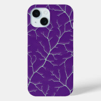 Blue-Violet Branch Design iPhone Case
