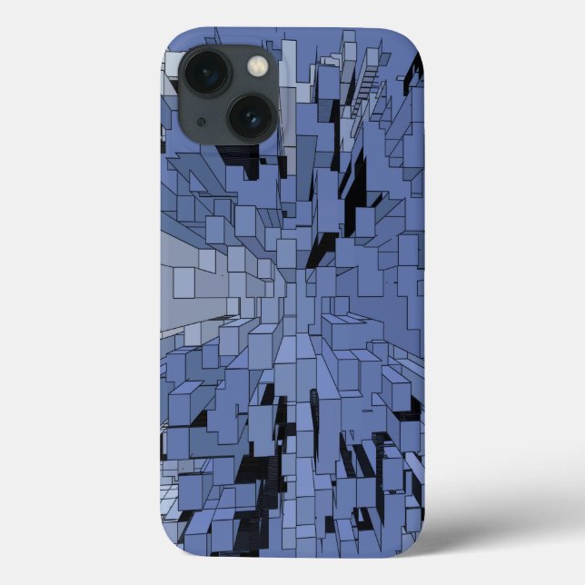 Blue violet city Case-Mate iPhone case (Back)