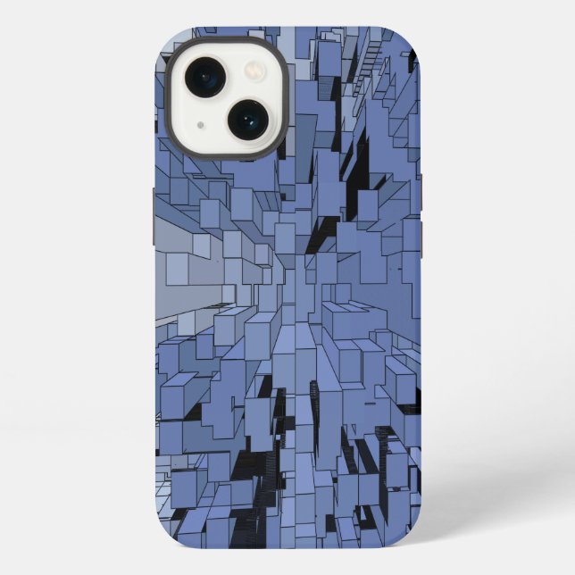Blue violet city iPhone case (Back)