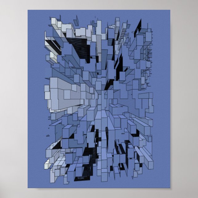 Blue violet city poster (Front)