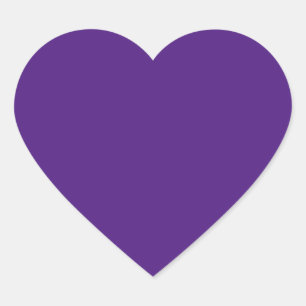 Blue-violet (color wheel) (solid color)  heart sticker