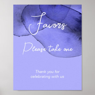  Blue violet lavender Favours please take one  Poster