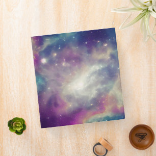 Blue Violet Teal Cosmic Nebula Milky Way Binder