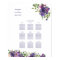 Blue Violet Wild Rose Wedding Dinner Seating Chart