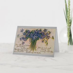 Blue Violets Fond Friend Card