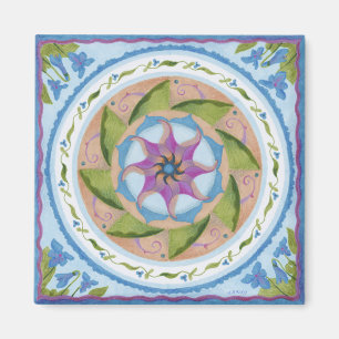 Blue Violets Refrigerator Magnet