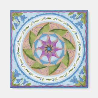 Blue Violets Refrigerator Magnet