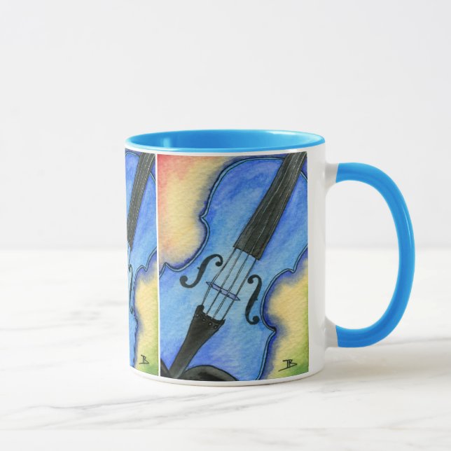 Blue violin mug (Right)