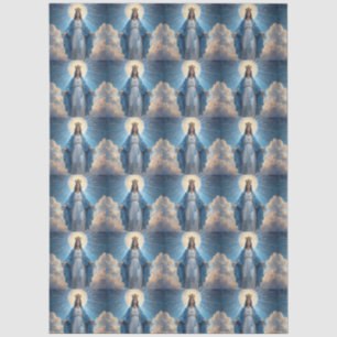 Blue VIrgin Mary Heavenly Tissue Paper