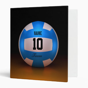 Blue Volleyball Binder