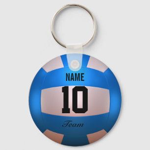 Blue Volleyball Keychain