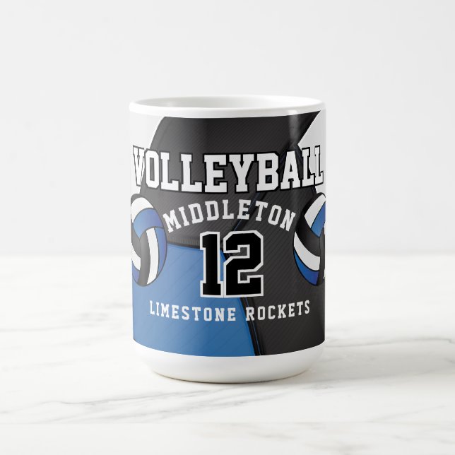 Blue Volleyball Sport Café Mug (Centre)