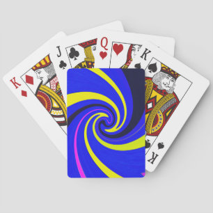 Blue vortex playing cards