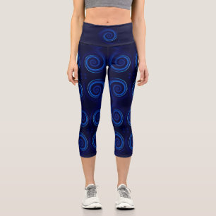 Blue Vortex Spiritual Chakra Yoga leggings