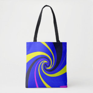 Blue vortex tote bag