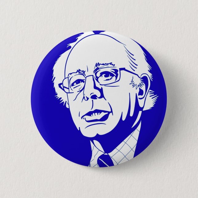 blue vote bernie sanders 2 inch round button (Front)