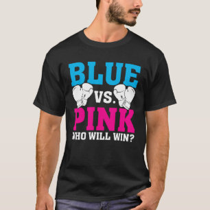 Blue Vs Pink Ethnic Boxing Babies Gender Reveal T-Shirt