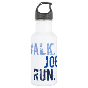 BLUE WALK JOG RUN (font SMUDGE) 532 Ml Water Bottle