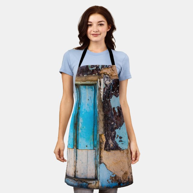 Blue wall and door apron (Worn)