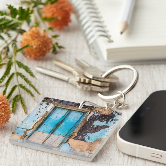 Blue wall and door keychain (Front Right)