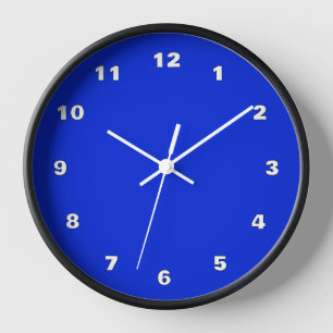 Blue Wall Clock Custom Colours and Numbers Fonts