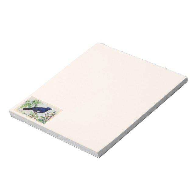 Blue Warbler Notepad (Rotated)