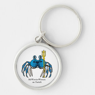Blue Warrior Crab, MeWarriorWoman on Twitch Keychain