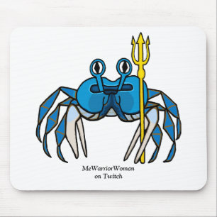 Blue Warrior Crab,  MeWarriorWoman on Twitch Mouse Pad