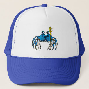 Blue Warrior Crab Trucker Hat