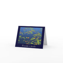 Blue Water and Lily pads Note Cards