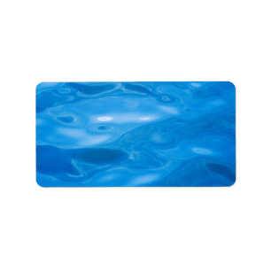 Blue Water Background - Customized Template Label