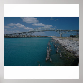 Blue Water Bridge Poster