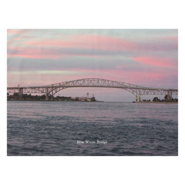 Blue Water Bridge table cloth (Front (Horizontal))