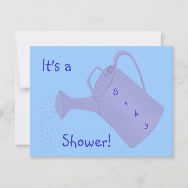 Blue Water Can Custom Baby Shower Invitations (Front)