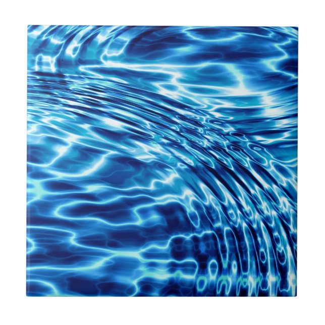 Blue water design tile (Front)