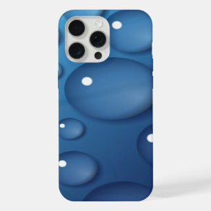 Blue Water Drop Texture iPhone 15 Pro Max Case