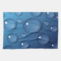 Blue Water Drop Texture Kitchen Towel