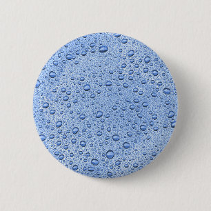 Blue water droplets 2 inch round button